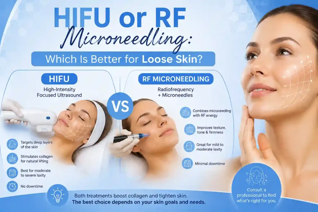 Lost the Weight but Not the Loose Skin? What You Should Know 2 HIFU or RF Microneedling: Which Is Better for Loose Skin Calne?